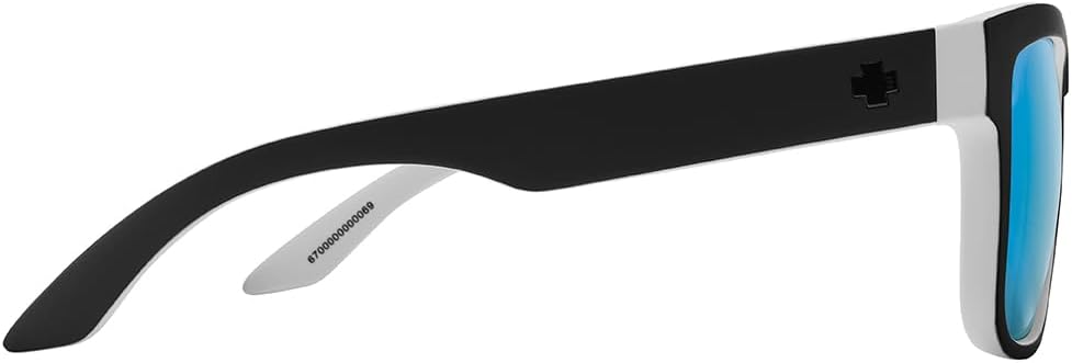 Spy Discord Sonnenbrille Polarisiert Whitewall - HD Plus Gray Green W/Light Blue Spectra Mirror