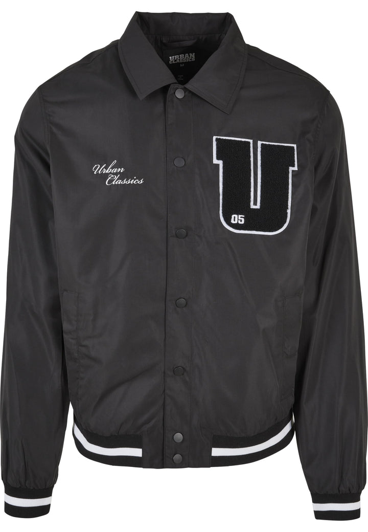 Urban Classics Herren Sports College Jacket L Schwarz, L Schwarz