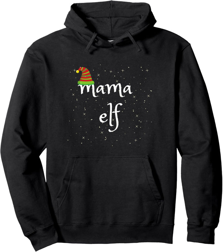 Mama Elf Weihnachtsgeschenke Santa Helper Hat Design Pullover Hoodie