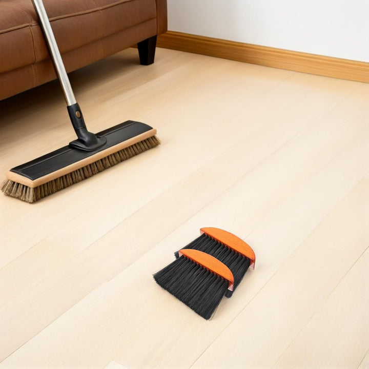 DOITOOL 4stücke Holz Kaminreinigungsbürste für Haus Ofenzubehör mit Kleiner Handbesen für Feuerstell