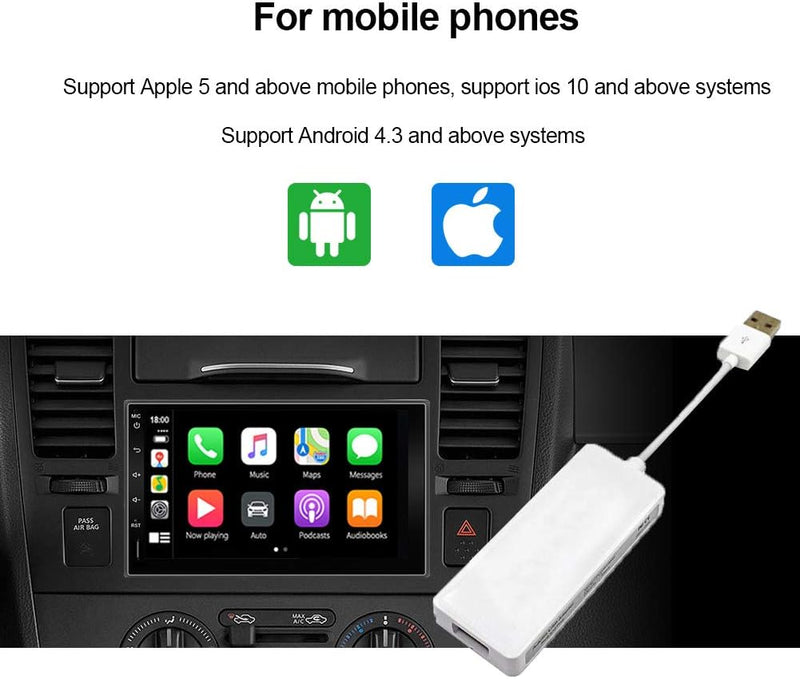 YUNTX Wireless USB Android Auto CarPlay Dongle für Android Autoradio für Apple iOS und Android,mirro