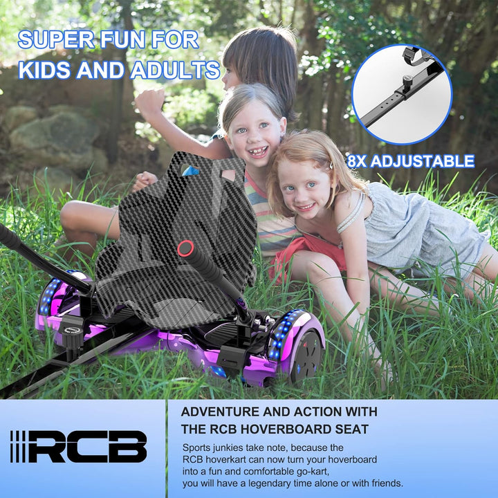 RCB Hoverboard Sitz,Go-Kart Zubehör für Hoverboards,Hoverboard mit Sitz passend für Aller 6.5"-10" Z