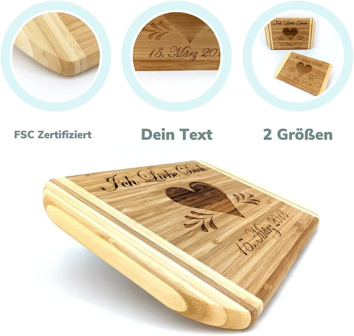 Frühstücksbrettchen Frühstücksbrett Stullenbrett Holzbrett Name Schriftzug Wunschtext Widmung Holz B