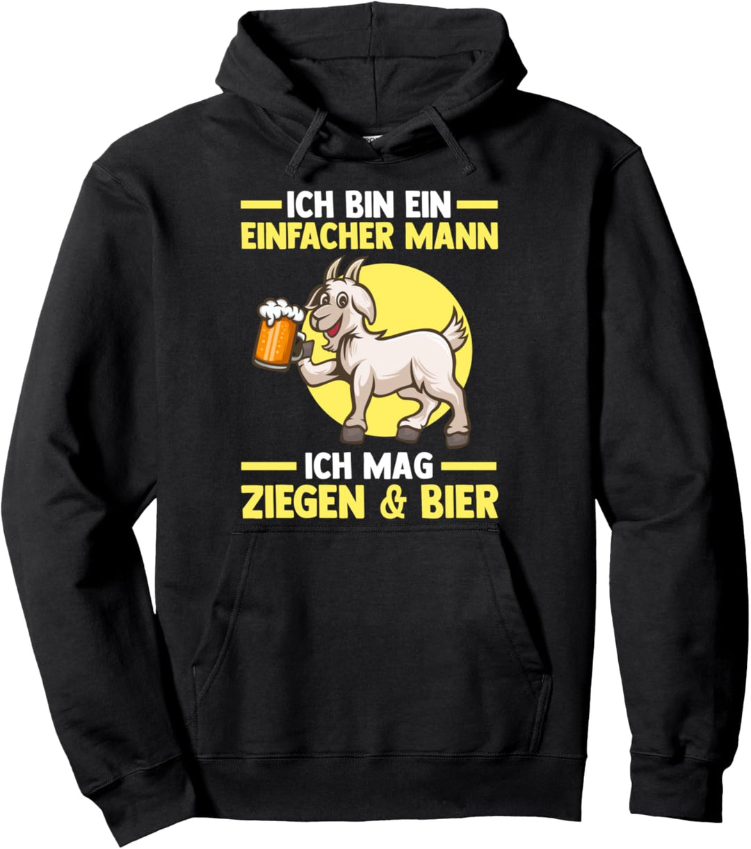 Ziege Bier Bauer Landwirt Ziegenbauer Ziegen Pullover Hoodie