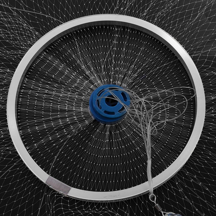 Wakects Fischernetz, handwerfen, Monofilament, tragbar, leicht, Kescher 2,4 m, 2,4 m