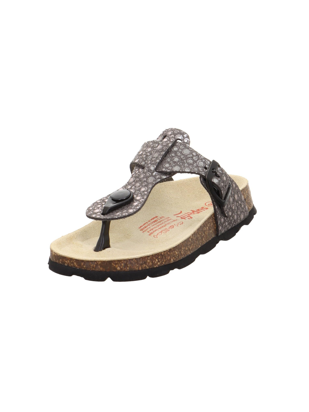 Superfit Girl's Fussbettpantoffel Mule 24 EU Schwarz 0010, 24 EU Schwarz 0010