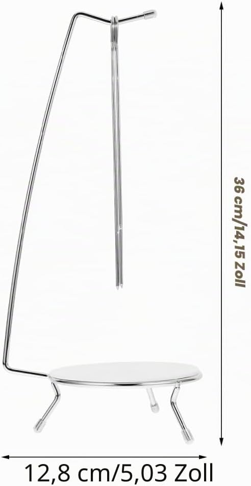 PRETYZOOM -Aufhänger Spiessständer Mit 2 Spiessen Spiesshalter Grill Vertikaler Ständer -Spiess-Gril