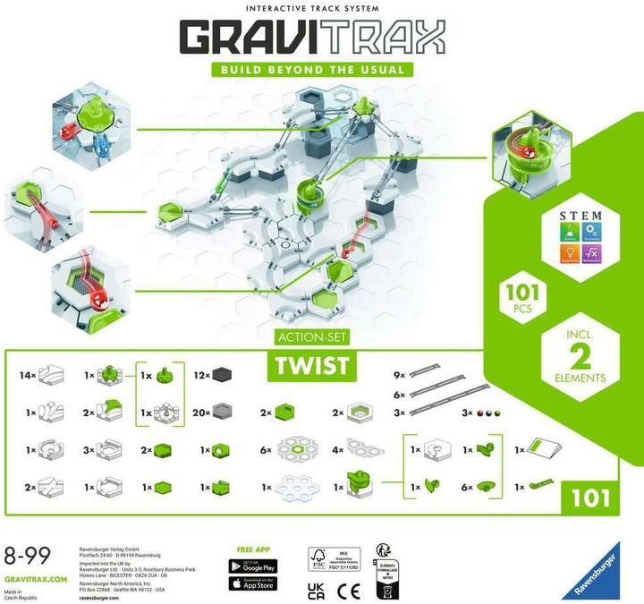 Ravensburger 24576 - GraviTrax Action-Set Twist - Sonderausgabe 50 Jahre blaues Dreieck - GraviTrax