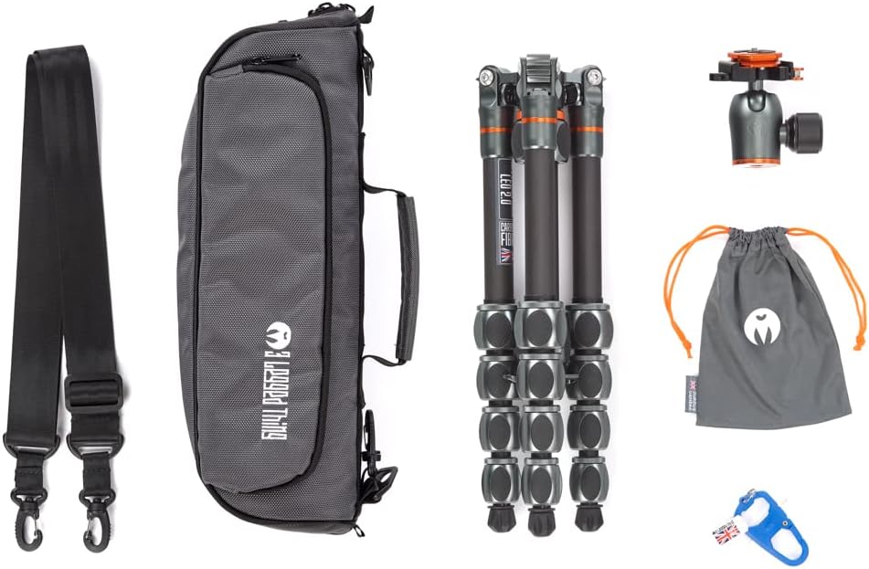 3 Legged Thing Pro Range 2.0 Leo 2.0 Reisestativsystem aus Carbon – Verstellbares Kamerastativ mit 3