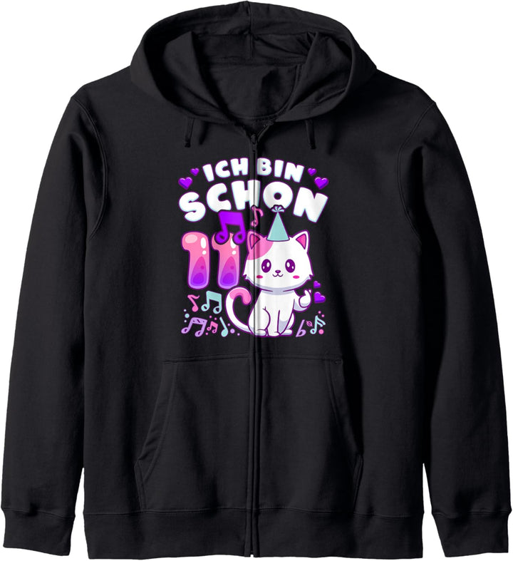 Geburtstag Mädchen 11 Jahre alt, K-Pop, Kätzchen Kapuzenjacke