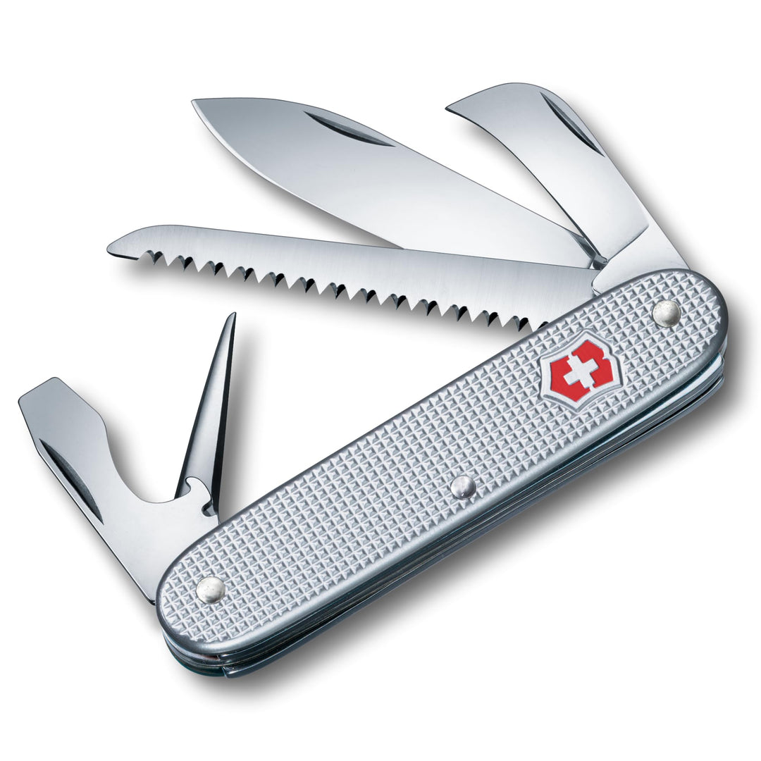 Victorinox Swiss Army 7 Alox, Schweizer Taschenmesser, Multitool, 7 Funktionen, Mit Holzsäge, Stech-