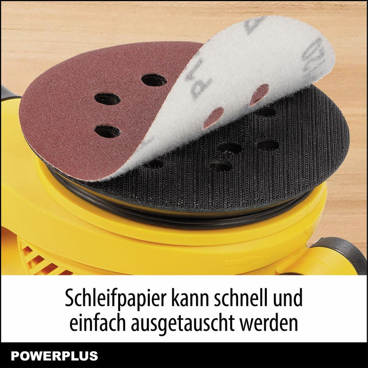 Powerplus Exzenterschleifer POWX04710 - Exzenterschleifer 450W Ø 125mm - 6 Acc.