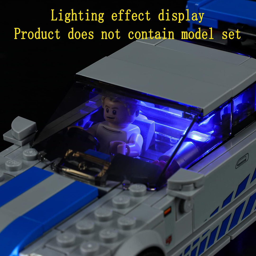 GEAMENT LED Licht-Set Kompatibel mit Lego 2 Fast 2 Furious – Nissan Skyline GT-R (R34) - Beleuchtung