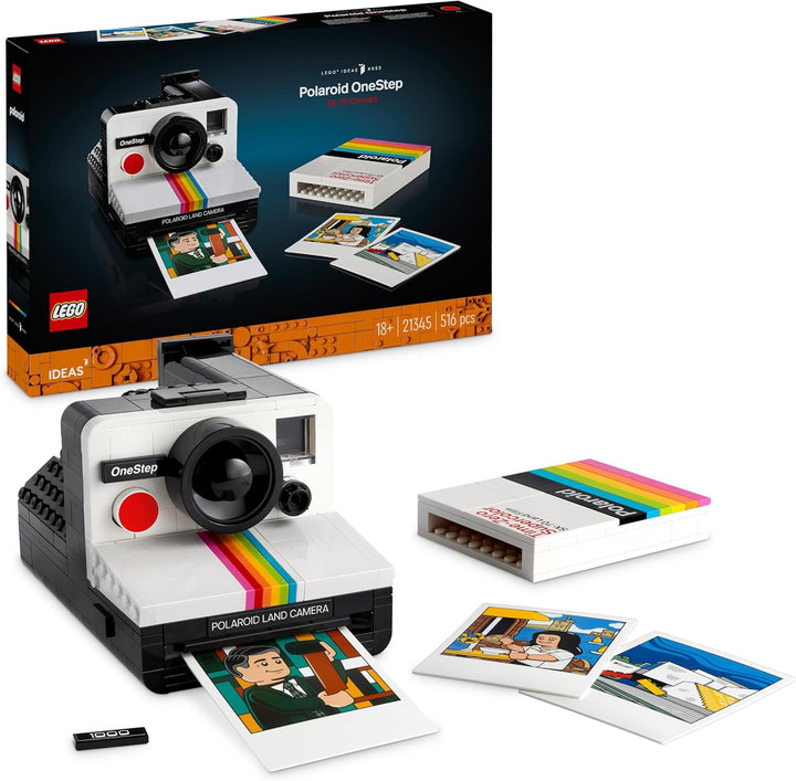 Lego Ideas Polaroid OneStep SX-70 Kamera-Set für Erwachsene, Sammlerstück mit authentischen Details,