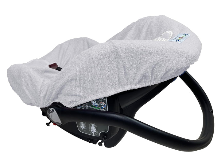 Andy & Helen Bezug für Babyschale aus Frottee - praktisches und bequemes Einziehen dank Gummizug an