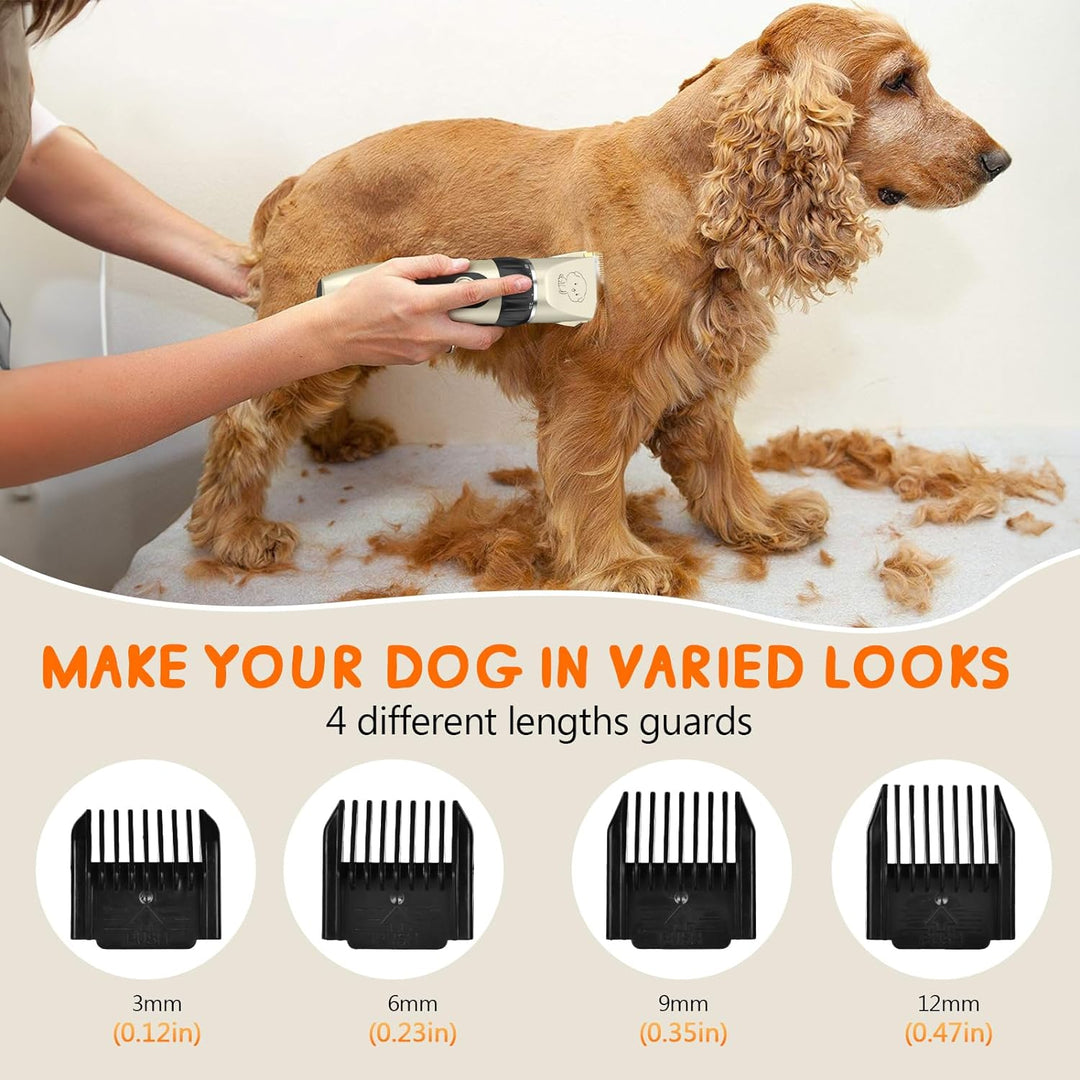 Leise Hundeschermaschine, Schermaschine Hund Katze, Profi Elektrische Tierhaarschneidemaschine, wit