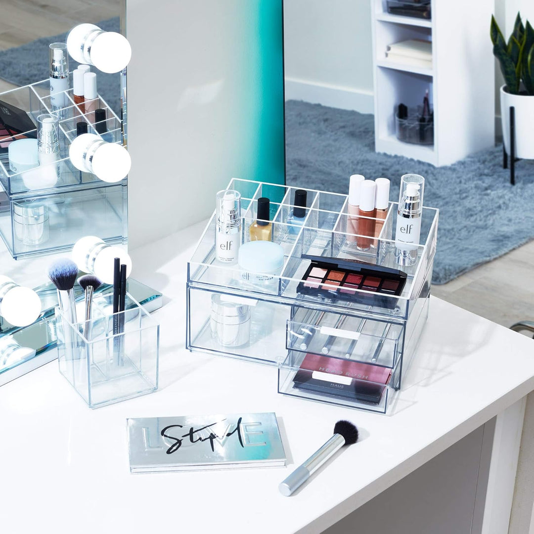 iDesign Make-up Organizer, Schmink Aufbewahrung mit 3 Schubladen aus der Signature Series by Sarah T