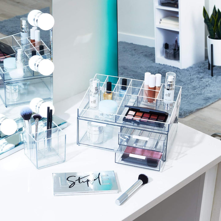 iDesign Make-up Organizer, Schmink Aufbewahrung mit 3 Schubladen aus der Signature Series by Sarah T