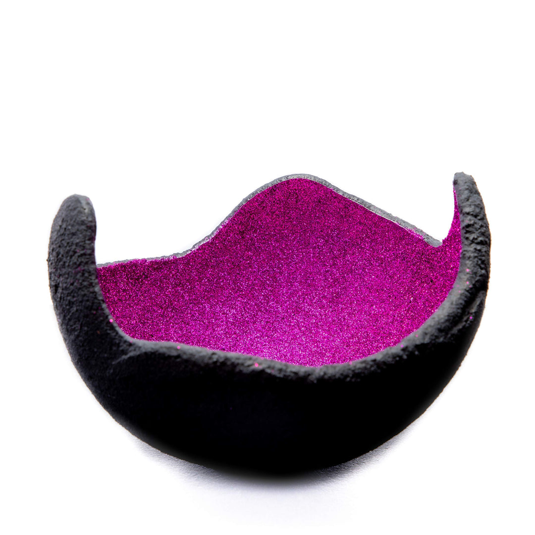 Lichtschale - Glitter - pink- S (15 cm) - Beton schwarz - grau - Unikat handmade - Geburtstagsgesche