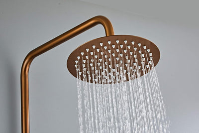 Gartendusche aus Edelstahl | Aussendusche mit Regendusche | Handbrause mit Anti-Kalk-Funktion | Kalt