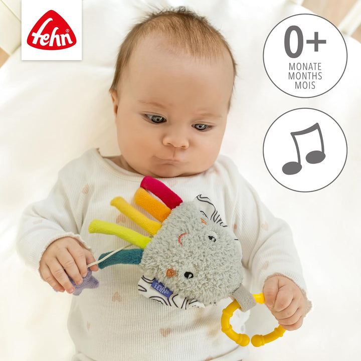 Fehn Mini-Spieluhr Tintenfisch – Kuscheltier & Einschlafhilfe mit herausnehmbarem Spielwerk - Melodi