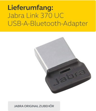 Jabra Link 370 USB A Bluetooth Adapter UC – 30 Meter/98 Feet Wireless Range for Jabra Headsets – Uni