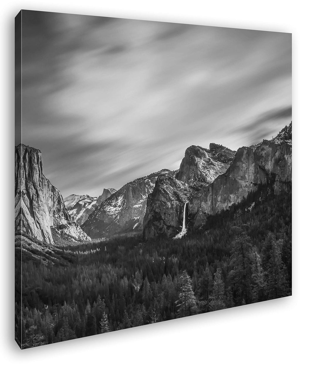 deyoli Yosemite-Nationalpark Format: 60x60 Effekt: Schwarz&Weiss als Leinwandbild, Motiv auf Echthol