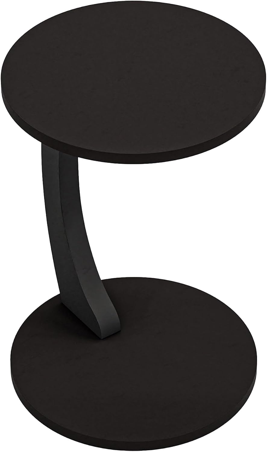 [en.casa] Beistelltisch Holeby Couchtisch Sofatisch auf Rollen Betttisch Laptoptisch C-Form Wohnzimm