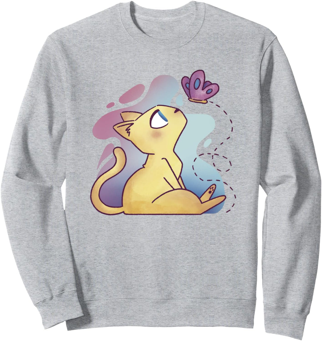Katze mit Schmetterling. Sweatshirt