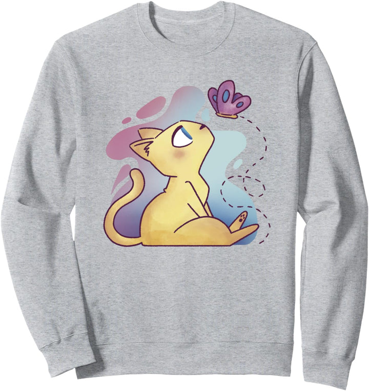 Katze mit Schmetterling. Sweatshirt