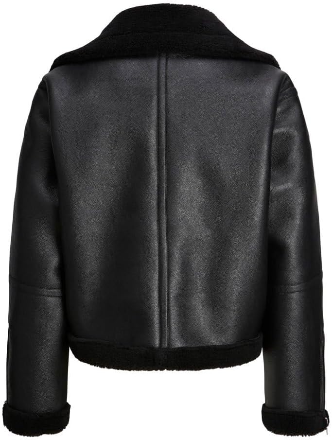 JACK &amp; JONES Damen Jxlee Aviator Faux Shearling JKT OTW Sn Jacke XS Schwarz, XS Schwarz