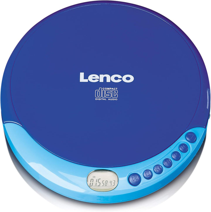 Lenco CD-011 Tragbarer CD-Player Walkman - Diskman - CD Walkman - Blau & Philips SHK2000BL/00 Over E