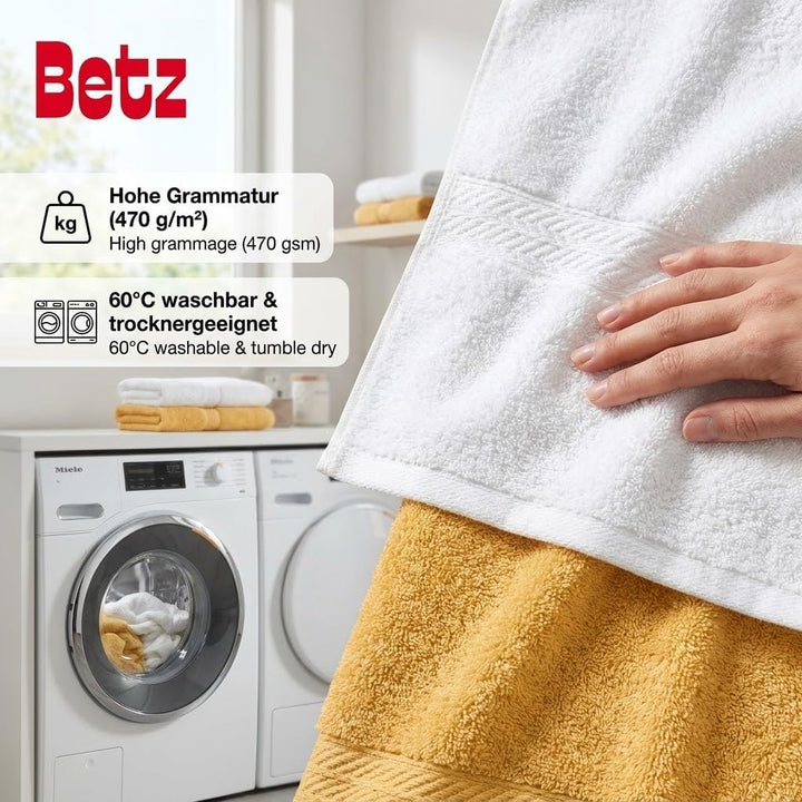 Betz 12-TLG. Handtuch Set Premium 100% Baumwolle 2 Duschtücher 4 Handtücher 2 Gästetücher 2 Seiftüch