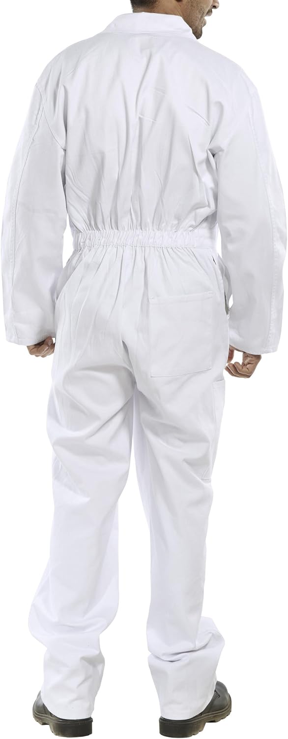 Click Bohr-Overall, Weiss 48, Baumwolle