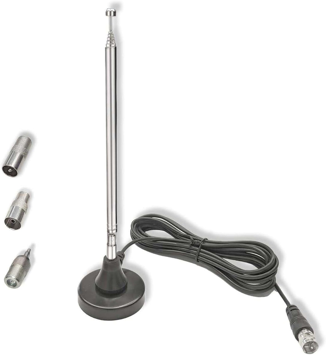 Maswell DAB DAB+ Antenne UKW Radioantenne Digitale Teleskopantenne für den Innenbereich mit Magnetfu
