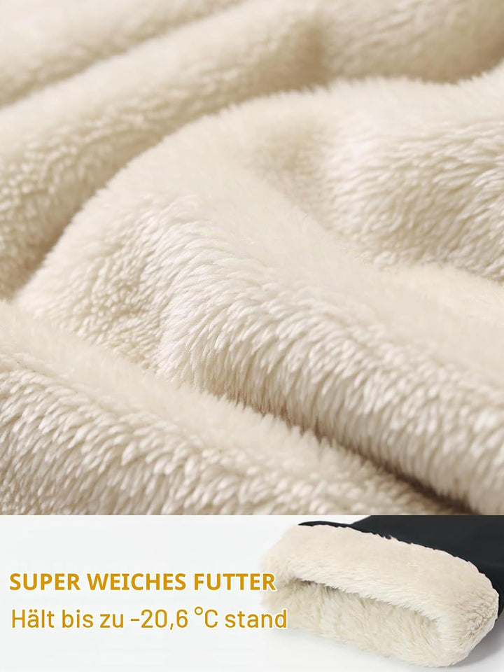 vislivin Vollhand Touchscreen-Handschuhe für Damen Leder Handschuhe Warmer Winter SMS Autofahren Han