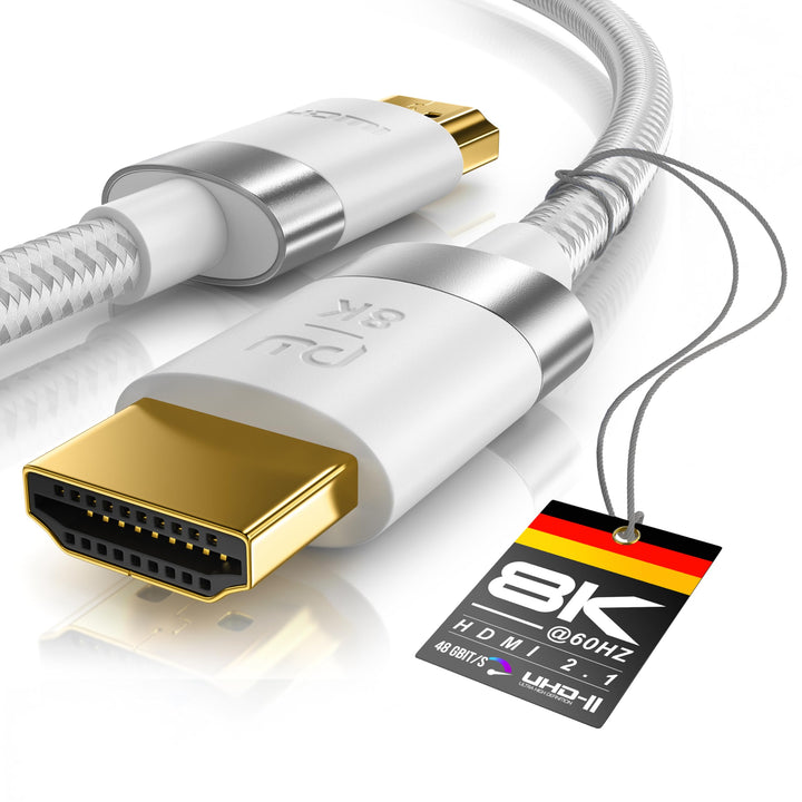 10m 8K HDMI Kabel 2.1-8K @ 60Hz - 4K @ 120Hz - 10m (Meter) - HDTV 7680 x 4320 - UHD II - HDMI 2.1 2.