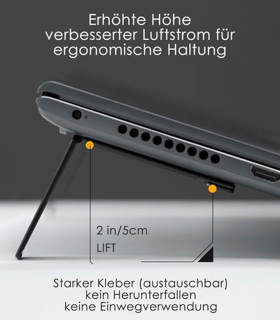 Aulumu G07 Pop-Up-Beinständer für Laptop [exklusive Patente] Super tragbarer Kühl-Laptop-Ständer, er