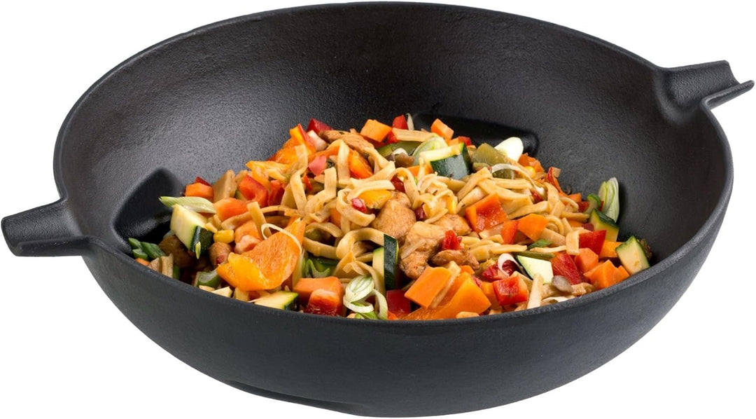 tepro Guss-Wok-Einleger aus Gusseisen für das Rost-in-Rost-System, Masse ca. 35,3 cm Ø Guss Wok rund