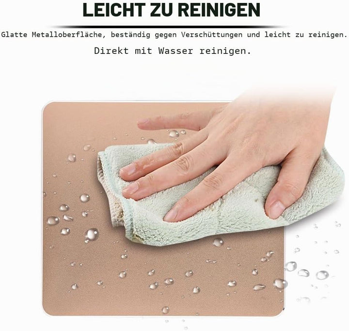 Tonysa Gaming Mauspad,Aluminium rutschfeste Maus Matte,Anti-Rutsch 18 mm x 16 mm Mausunterlage für P