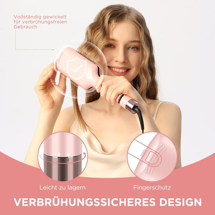 2 Fässer Meerjungfrau Welleneisen für haare - 32MM Lockenstab Grosse Locken - 4 Einstellbarer Temper