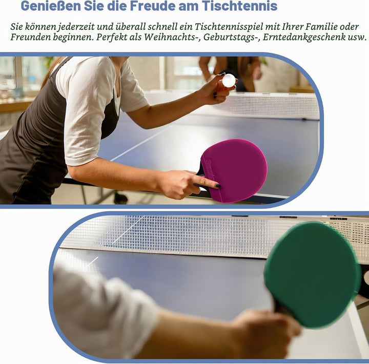 Senston Tischtennisschläger Set, 2 Tischtennisschlager, 3 Tischtennis Bälle und 1 Tasche Ideal für S