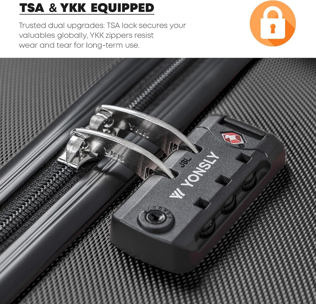 Premium Reisekoffer TSA-Schloss,YKK-Reissverschluss Hartschalen-Koffer Trolley Kabinenkoffer Rollkof