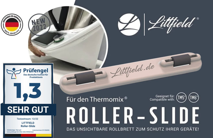 Roller-Slide - Thermomix Gleitbrett Alternative für TM6 & TM5 - Thermomix Zubehör zum Schutz Ihrer T