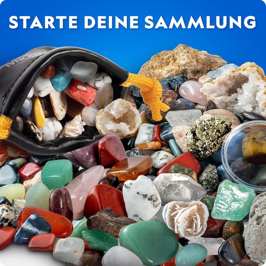 NATIONAL Geographic Steinesammlung für Kinder – 300 Edelsteine, Mineralien & Kristalle, Geologie-Set