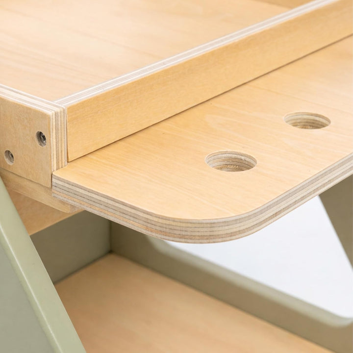 Mamabrum Holz Reinigungswagen für Kinder mit Rollenzubehör Set 11 tlg. Push-Bildspielzeug Rollenspie