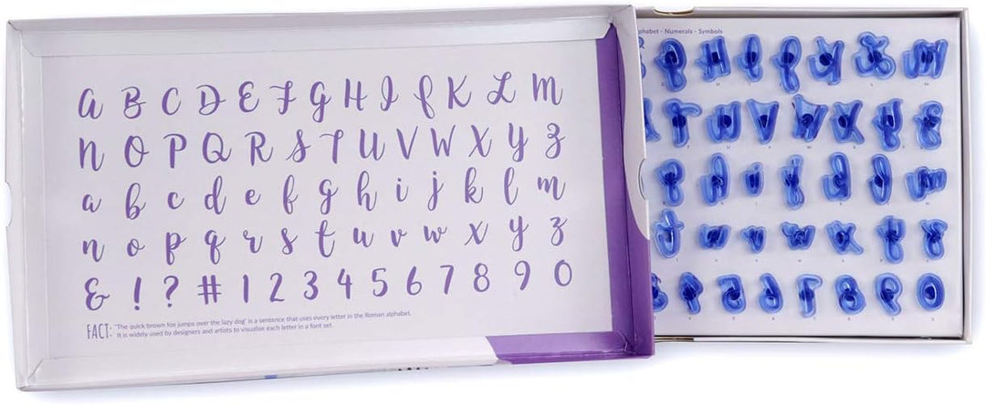 PME Fun Fonts - Cupcake- und Keks-Stempel-Set für Tortengestaltung, 66 Teile, Kollektion 1 Kollektio