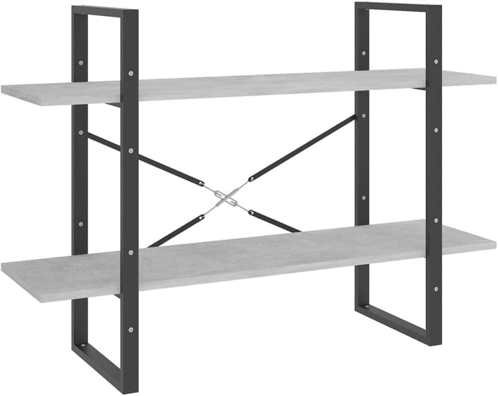 vidaXL Bücherregal 2 Fächer Industriestil Standregal Wandregal Bürorregal Aktenregal Regal Mehrzweck