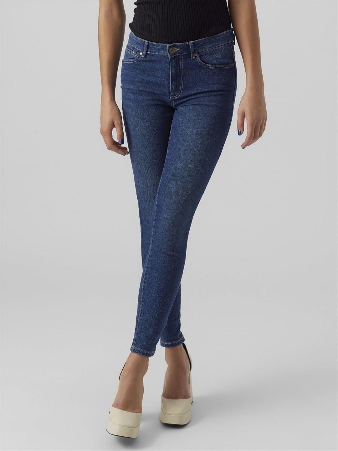 VERO MODA Damen Jeans XS / 32L Medium Blue Denim, XS / 32L Medium Blue Denim