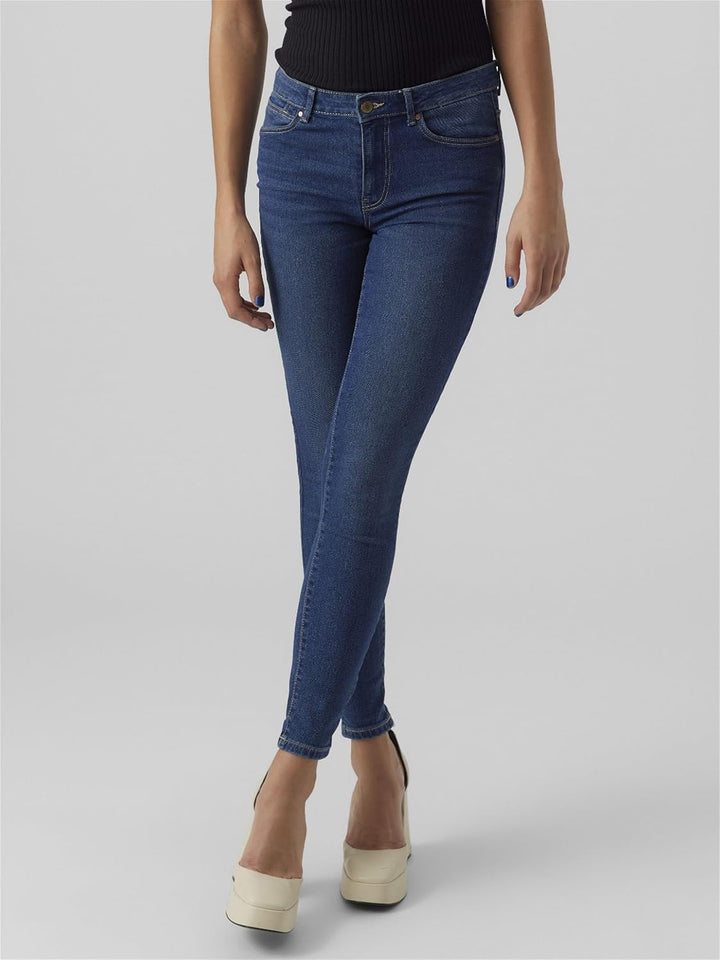 VERO MODA Damen Jeans XS / 32L Medium Blue Denim, XS / 32L Medium Blue Denim